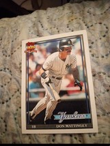 Don Mattingly Rare Error Card 1991 Topps #100 1990 10 HITS-should Be 101. Mint. - £8.83 GBP