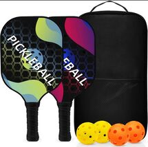 Pickleball Paddles Fiberglass Lightweight Outdoor Rackets with 4 Balls &amp;... - €18,15 EUR
