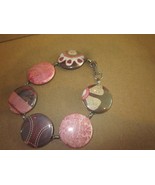 Button Pin Bracelet In Pinks and Browns Worn Once - £7.81 GBP