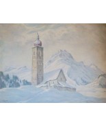 Karl Eyth Antique Winter Landscape Oil Painting Signed - $200.00