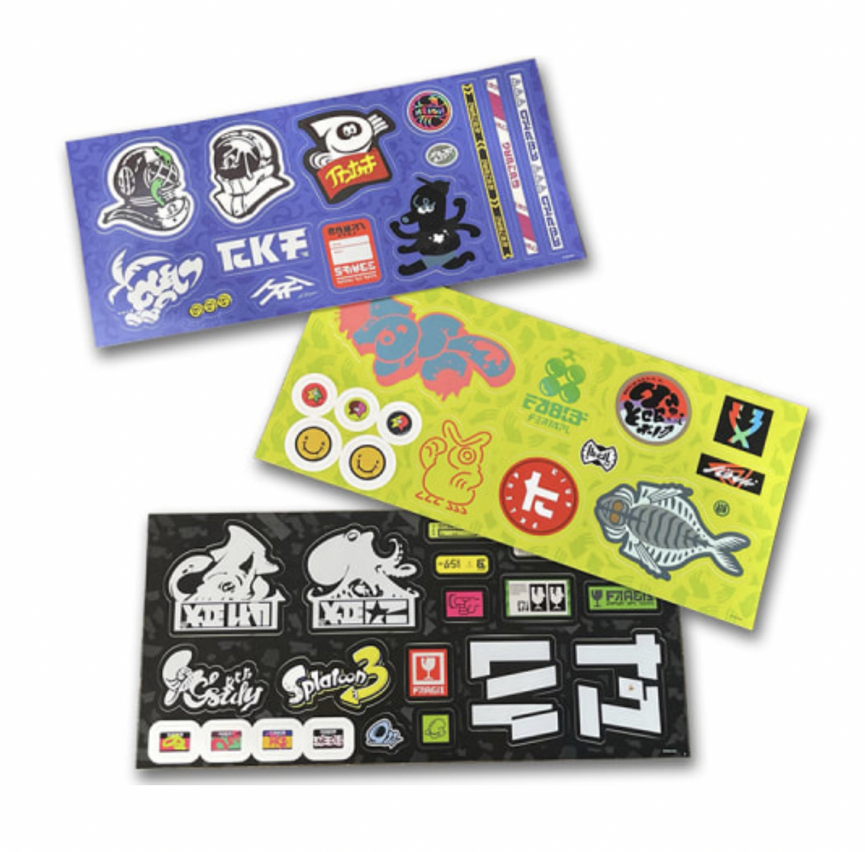 Splatoon 3 Graffiti Stickers Count 3 Sheets Set - My Nintendo Reward - £17.96 GBP