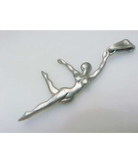 STERLING Vintage BALLERINA DANCER PENDANT - Artisan made - 2 1/2 inches - £36.97 GBP