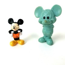 Vtg Mickey Mouse Plastic Mini Figures Walt Disney Productions Hong Kong kitsch - £7.88 GBP