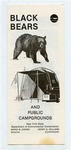 Black Bears And Public Campgrounds Brochure New York State 1986 - $17.82