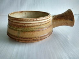 Studio Pottery Stoneware Bowl With Handle - Signed Denny &#39;61 - $53.99