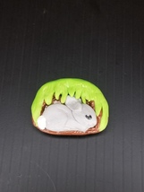 Handmade Clay Bunny Burrow Magnet - $6.00