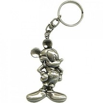 Walt Disney Mickey Mouse Freeform Figure Pewter Key Ring Key Chain NEW U... - £7.78 GBP