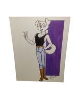 Canine Peace Furry Character Drawing Terrie Smith Art 2001 Little Paw - €79,64 EUR