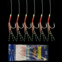 5 Pa/lot String Fishhook Sabiki Fishing Hook Bionic Fish Skin Lure with  Beads F - £36.86 GBP