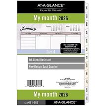 AT-A-GLANCE® 2026 Monthly Planner Refill, Loose-Leaf, Desk Size, 5 1/2" ... - $16.99