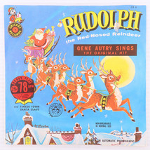 Gene Autry / The Cricketones - Rudolph Red Nosed 1953 78 rpm 7&quot; Record CX6 RARE - £24.91 GBP