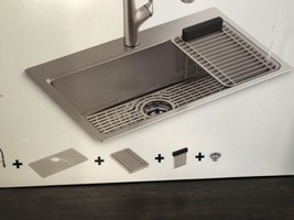 Kohler Pro Function Sink Kit 18gauge Stainless Kitchen 33&quot; Undermount *N... - £132.61 GBP