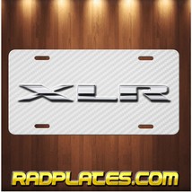 CADILLAC XLR Inspired Art on simulated Carbon Fiber Aluminum License Plate White - £14.22 GBP