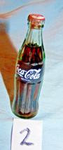Vintage Miniature 3-inch Mexico Coca Cola Bottle w/Liquid-Lot 2 - £12.07 GBP