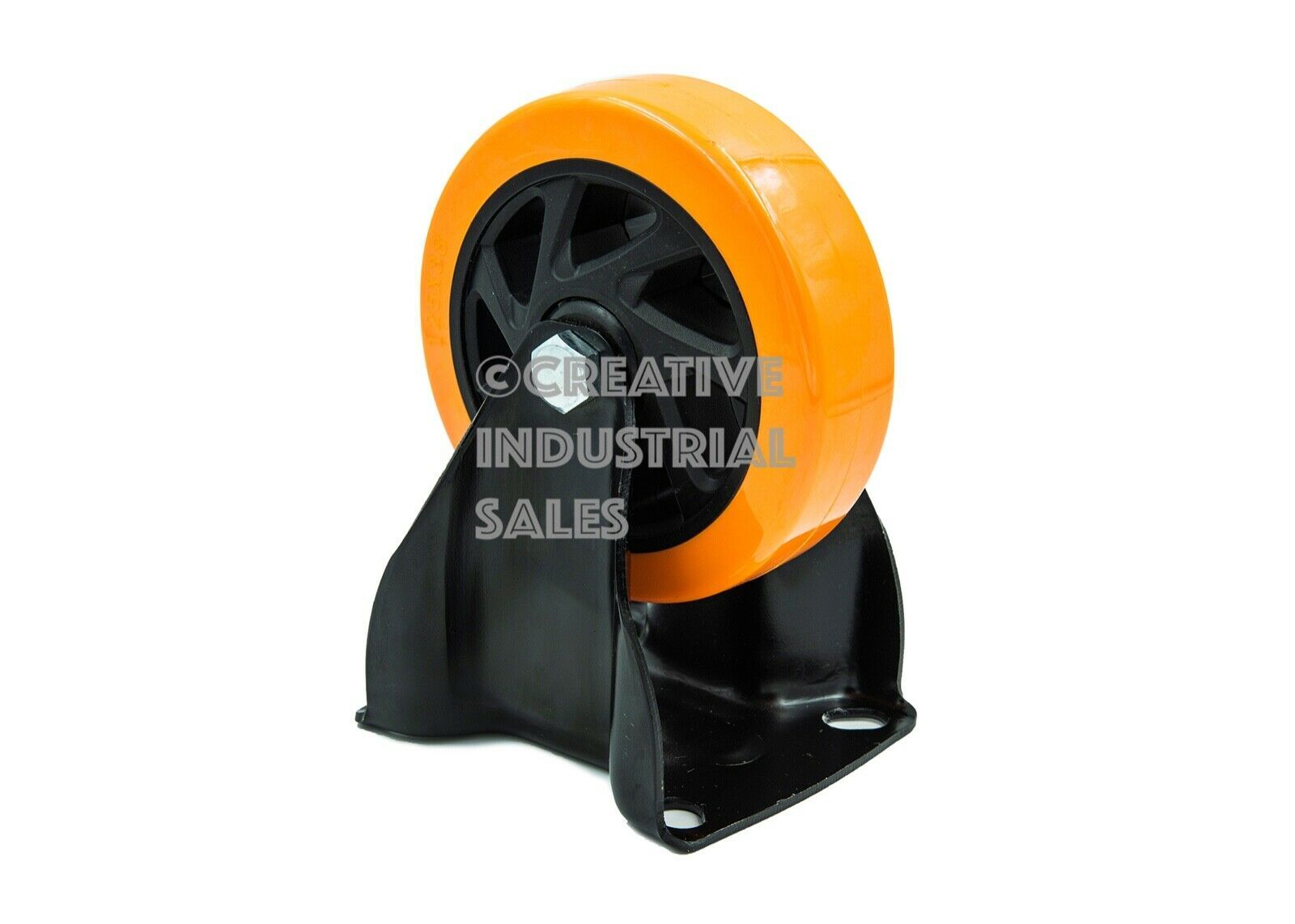 5&quot; x 1-1/2&quot; Rigid Caster Orange Polyurethane Wheel 500 lbs each Tool Box - $11.10
