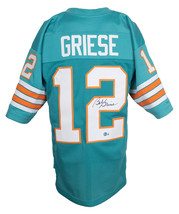 Bob Griese Signed Custom Teal Pro Style Football Jersey BAS ITP - £114.96 GBP