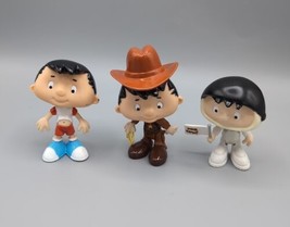Lot of 3 Vintage 1995 Subway Bobby&#39;s World  Cowboy Astronaut Action Figure  - £7.69 GBP