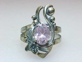 Mine Finds By Jay King Pink Cubic Zirconia Ring In Sterling Silver - Size 6 - £48.07 GBP