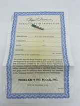 NEW Regal Cutting Tools 6-32 UNC-3B Go PD 0.1177 Thread Plug Gage  - $41.50