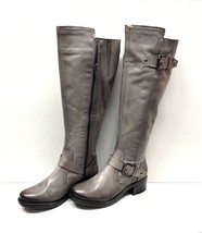 MIZ MOOZ TALL BOOTS SIDE ZIP 2 BUCKLES GORE GRAY 37EU / 7US NEW # Z-06 - $157.41