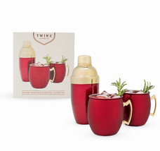 Red Mule Mug &amp; Cocktail Shaker Gift Set By Twine - $78.99