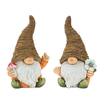 Whimsical Garden Gnome Set (2) - 16.5&quot; Mgo - $136.95