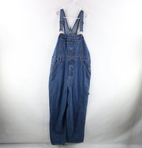 Deadstock Vtg 90s Streetwear Mens Large Baggy Wide Leg Denim Jean Overalls Bibs - $128.65