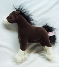 Gund Brown &amp; White Dale The Clydesdale Horse 10&quot; Plush Stuffed Animal Toy - £15.55 GBP