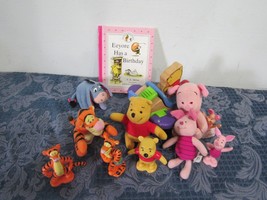 Disney Winnie the Pooh 4&quot; Mini Plush Set (4)  Applause Mixed Lot Book Plane - £23.45 GBP