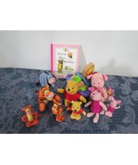 Disney Winnie the Pooh 4&quot; Mini Plush Set (4)  Applause Mixed Lot Book Plane - £23.32 GBP