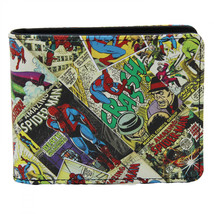 Spider-Man Comic Pages Slimfold Wallet Multi-Color - £19.67 GBP