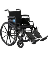 NEW Medline Lightweight Wheelchair w/Swing-Back Arms 18&quot; Wheels 300lbs 1... - $269.40 CAD