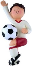 PERSONALIZED NAME MALE BOY SOCCER PLAYER ORNAMENT WE CAN CUSTOM PRINT FO... - $14.84