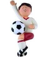 PERSONALIZED NAME MALE BOY SOCCER PLAYER ORNAMENT WE CAN CUSTOM PRINT FO... - £11.86 GBP