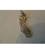 Vintage Sterling Silver California Map Charm #1 - £6.36 GBP