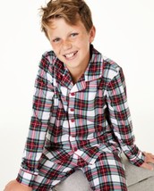 allbrand365 designer Big Kids Boys Stewart Plaid Pajama Top Only,1-Piece, 8 - £27.61 GBP