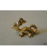 Vintage Sterling Silver Dragon Charm Gold Plated - £13.54 GBP