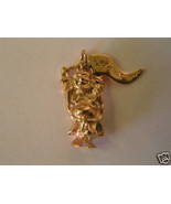 Vintage Sterling Silver Happy Buddha Charm Gold Plated - $22.99