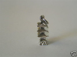 Vintage Sterling Silver Pagoda Charm - $11.99