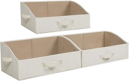 Keegh Trapezoid Storage Bin Fabric Organizer Bins For Clothes With Handles, - £35.35 GBP