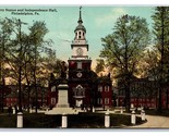 Barry Statua Independence Hall Philadelphia Pennsylvania Pa Unp DB Carto... - $3.03