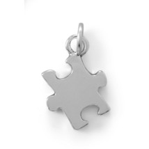 14K White Gold Plated Puzzle Piece Charm Men/ Women Fashion Neck Jewelry... - £26.32 GBP
