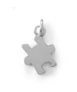 14K White Gold Plated Puzzle Piece Charm Men/ Women Fashion Neck Jewelry... - £26.14 GBP