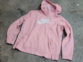Nike Hoodie Sweater Pink/White Swoosh Big Kid Youth Jacket Boy/Girl Size XL - $16.83