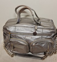 Dkny Silver Bag With Chain Handle For Women - $142.20