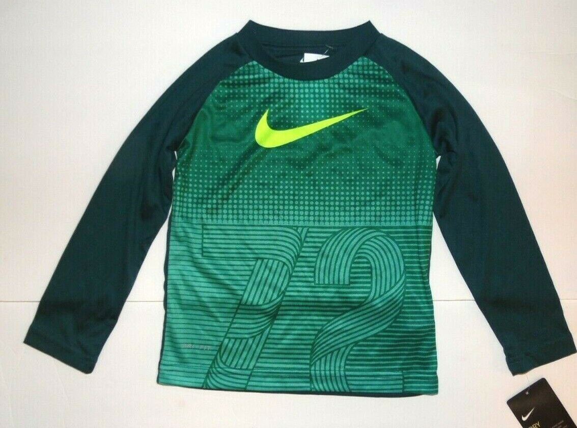 Nike Boys Long Sleeve T-Shirt The Nike Tee Dri Fit Size 4 NWT - £10.10 GBP