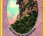 Old Man of the Mountain Franconia Notch NH UNP Unused Linen Postcard B9 - $2.92