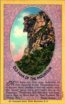 Old Man of the Mountain Franconia Notch NH UNP Unused Linen Postcard B9 - $3.02