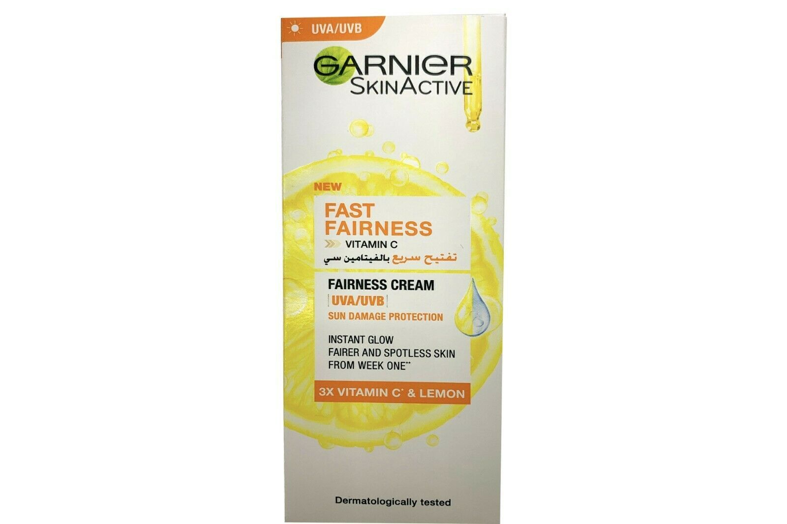 50ml.GARNIER Skin Active Fast Fairness Day Cream with Pure Lemon Essence UVA/UVB - $28.22