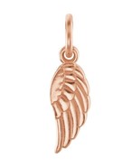 14K Rose Gold 3/4&quot; Angel Wing Charm - £143.16 GBP